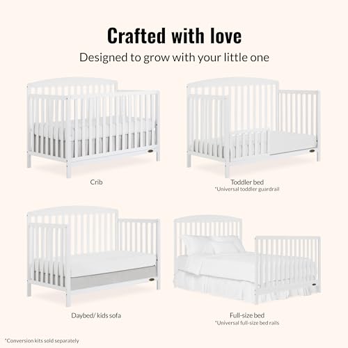 Image of Dream On Me Odelle 5-in-1 Convertible Full Size Baby Crib, GREENGUARD Gold