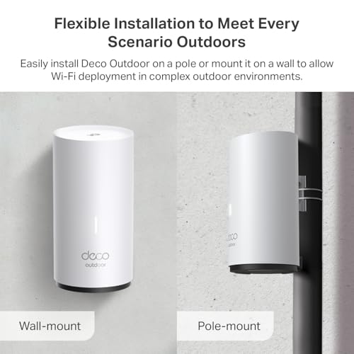 Image of TP-Link Deco Outdoor WiFi (X50-Outdoor) - AX3000 Dual Band WiFi 6, Dual Gigabit Ports, Weatherproof, Works with Deco Mesh, Pole /Wall /Table Mount, 1-Pack