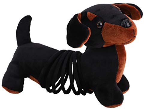 TOYLAND® 27cm Springy Pets Peluche Perro Dachshund - Negro / Marrón -...