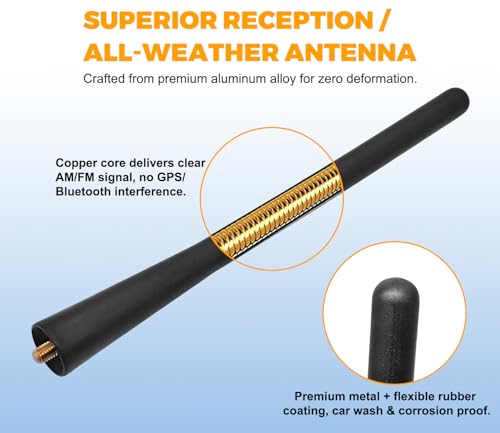 Image of Antennas for Nissan Pathfinder (2003-2023) 7 Inch Rubber Antenna Replacement Car Wash-Proof Radio Antenna Truck Antenna Nissan Pathfinder Accessories