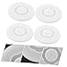 Cabilock 20pcs Food-grade Silicone Cup Covers Straw Hole Reusable Round Lids for Easy Airtight Seal Drink Transparent Design Fit for All Cup