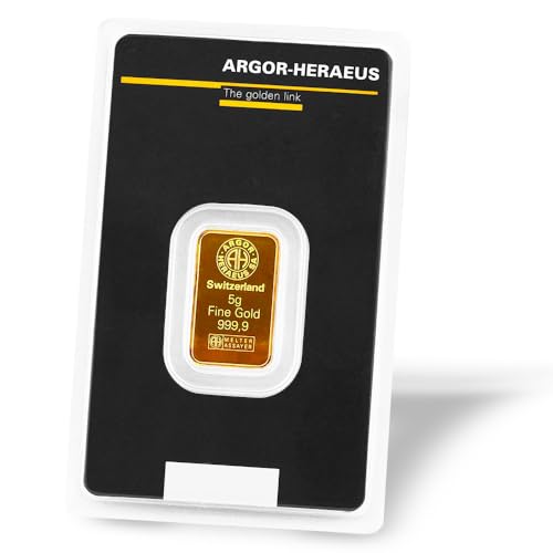 Argor-Heraeus Goldbarren, 999.9 Feingold, 5g, LBMA-zertifiziert