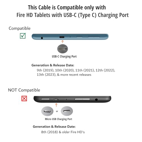 Ienza USB_C_KINDLE_6FT_BLK 6Ft Black Usb-C Charge Cable Cord Wire For All-New Kindle Paperwhite 8G thumb #2