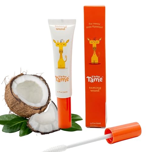Image of T is for Tame Hair Taming Cream Wand for Frizz, Flyaways & Bedhead | On-the-go hair taming wand (0.5 fl oz), w/coconut & jojoba oil for slick back flyaways, for kids & adults, made in USA