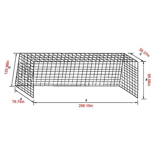Huhebne 24X8 PéS Tamanho Completo de Futebol Rede Esportes Futebol PóS Rede de Treinamento Quintal