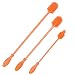 Silicone Bottle Brush Cleaner Set of 3 - Long Handle Bottle Cleaning Brushes Ideal for Narrow Neck Containers, Water Bottles, Thermos, Hydro Flasks, Coffee Mugs, Tumbler Bottles, Baby Bottles (Orange)