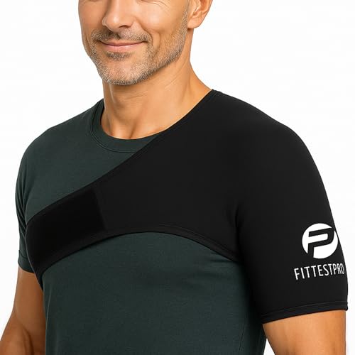 Fittest Pro Shoulder Ice Pack Wrap, HSA or FSA Eligible, Reusable Cold Therapy Wrap for Tendonitis, Swelling, Rotator Cuff, and Recovery - Shoulder Brace Compression Sleeve