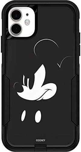 Skinit Decal Phone Skin Compatible with OtterBox Commuter iPhone 11 - Officially Licensed Disney Mickey Mouse Black and White Design