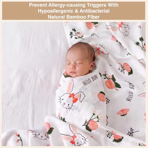 Image of DOTMOM Premium Organic Bamboo Baby Swaddle Wrapper Receiving Blanket | Hypoallergenic, Antibacterial & Highly Breathable, Super Soft Receiving Wrap Essential For New Born Baby