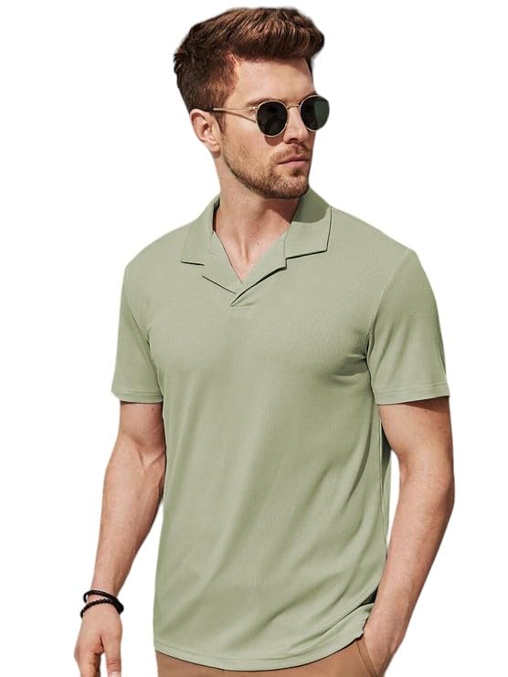 Image of Men's Ribbed Polo Tshirt