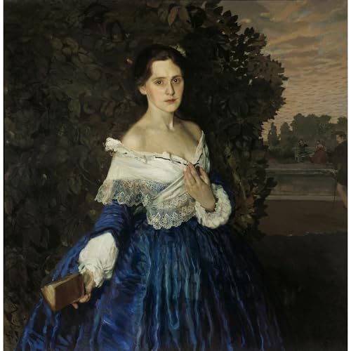 Impression sur toile pour habiller un grand mur vide portrait d'art classique bleu