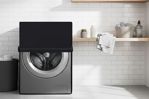 Image of Stylista Washing Machine Cover Compatible for IFB 6.5 Kg Fully-Automatic Front Loading Elena ZX Black Solid