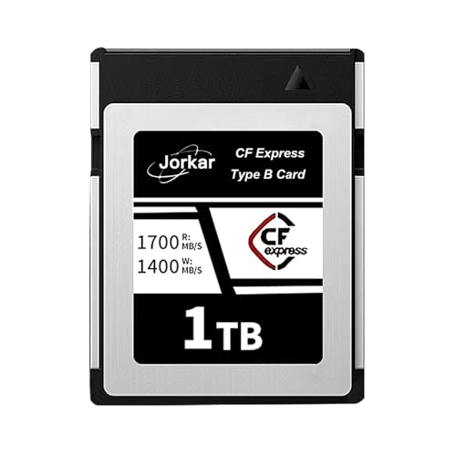 Jorkar 1TB Scheda CFexpress tipo B, per fotocamere Nikon Z6/Z7/Z9/D6, per Canon EOS-1DXMark...