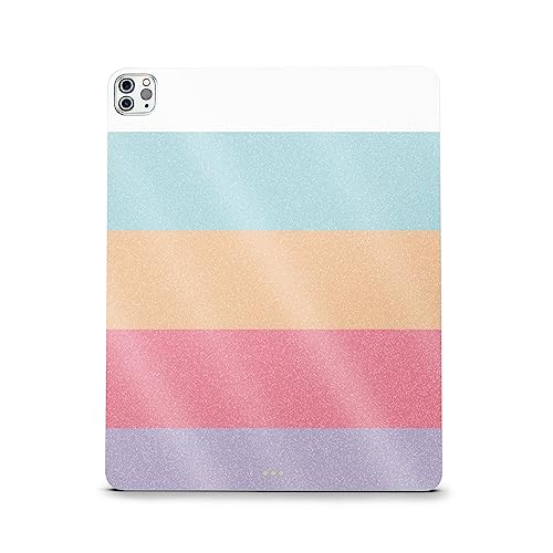 Image of MightySkins Carbon Fiber Skin Compatible with Apple iPad Pro 12.9 inch M2 6th Gen (2022) Full Wrap Kit - Peaches and Cream | Protective, Durable Textured Carbon Fiber Finish | Made in The USA