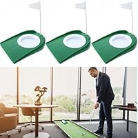 3 Stück Golf Puttingbecher Mit Flagge - Übungs-Putter-Pad,Kunststoff Golf Indoor Outdoor Putting Cup Übungshilfen,Puttingbecher Mit Flagge,Für Männer Und Frauen,Büro, Hof, Rasen