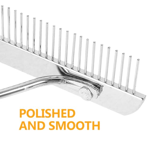 POPETPOP Horse Grooming Tool: Horse Mane and Tail Brush with Wood Handle - Combs for Pet Shedding, Dematting Brush Rake Comb for Sheep, Dog and Pet Grooming