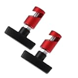 XIZAKEE 2 PCS Hood Lifting Strut Clamps, Aluminum Alloy Hood Prop Rod Tool, Multi-purpose Lift Support Rod Retainer Clamps, Universal for Most Cars, Trucks, SUVs (Red)