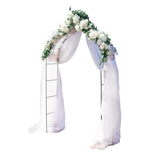 GOFLAME Metal Garden Arch, Rose Garden Arbor for Various Climbing Plant, Outdoor Lawn Backyard, Gothic Style Arch Stand Wedding Party Ceremony Decoration