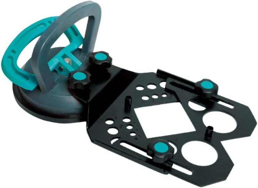 BIHUI Metal Hole Drill Guide, Adjustable Hole Saw Drill Guide with 125mm Suction Rubber Base