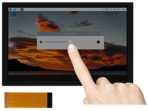 Image of waveshare 4.3inch DSI Touch Display IPS Wide-Bezel Panel, 800 x 480 Resolution, Thin and Light Design, for Raspberry Pi 4B /3B+ /3A+ /3B /2B /B+ /A+ / CM3 /3+ /4
