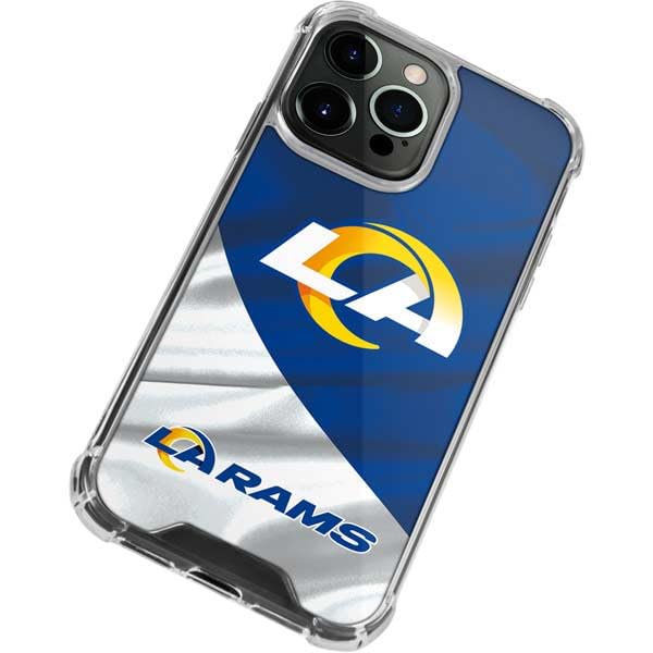 Skinit Clear Phone Case Compatible with iPhone 13 Pro Max - Officially Licensed NFL Los Angeles Rams Design