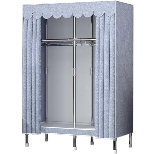 Armoire en toile robuste de qualité supérieure avec étagères et rail de suspension durable