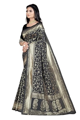 Image of Women's Banarasi Saree Pure Kanjivaram Silk Saree Soft Party Saree collections With Blouse Piece for Wedding saree