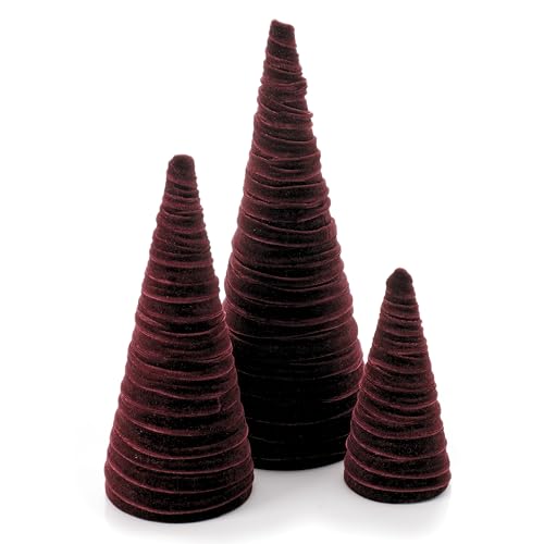 Your Heart's Content Sage Velvet Trees Set of 3