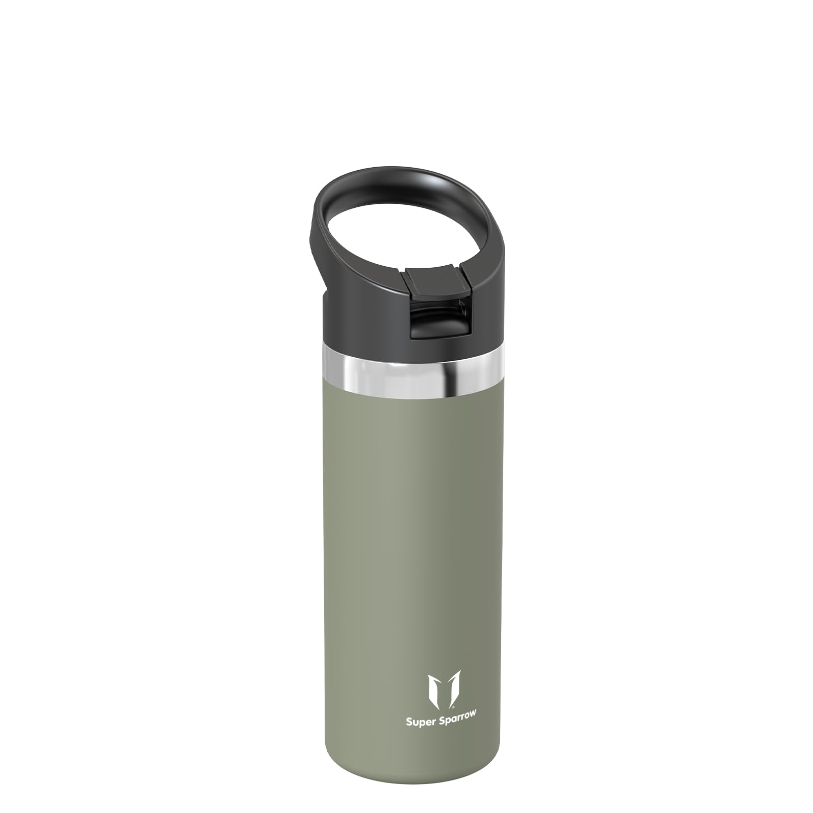 Super Sparrow Borraccia Termica - 500ml, 750ml, 1L - SwivelSip Inox Bottiglia - Senza BPA Borracce Termiche, Borraccia Bambini Ergonomica per Scuola, Sportiva, Bici, Campeggio, Palestra