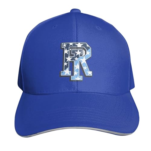 Uri University of Rhode Island Rams Cap Adjustable Printed Hiphop Baseball Hat Blue