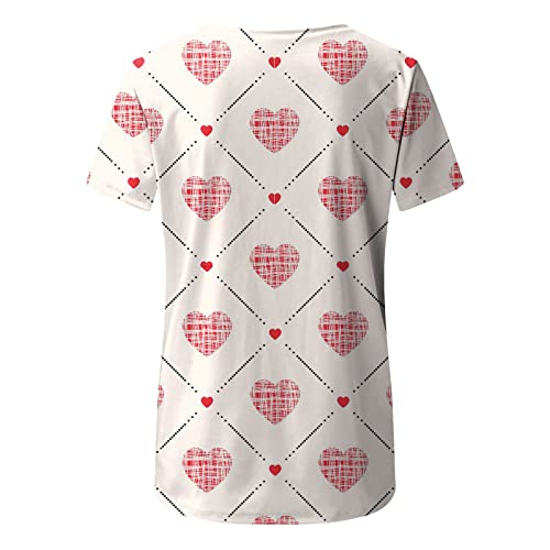 الزي الرسمي قميص رقبة عيد الحب Fappes Faops Plause Plause down o قصير يوم المرأة