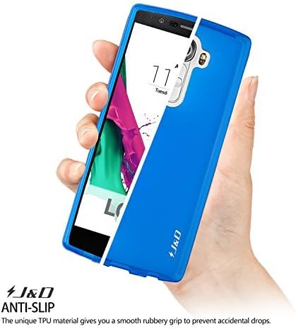 J&D Case Compatible for LG G4 Case, [Drop Protection] [Slim Cushion] Shock Resistant Protective TPU Slim Case for LG G4 Bumper Case - [Not Compatible with LG Stylo 4] - Purple
