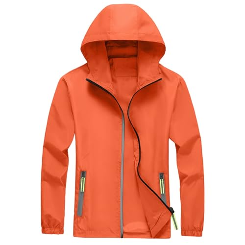 TOFOTL Giacca Antipioggia Uomo da Lavoro Kleidung Adulti di Soft Tascabile Leggeri Snowboard Giubbino Pelle Primaverile Leggero Le Giubbotto Pelle Giacca Escursionismo Running Uomo 08-Rosso Scuro M