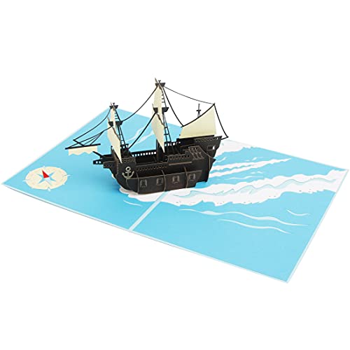 50% Off Ribbli 3D Sailboat Pop-Up Greeting Card with Envelope