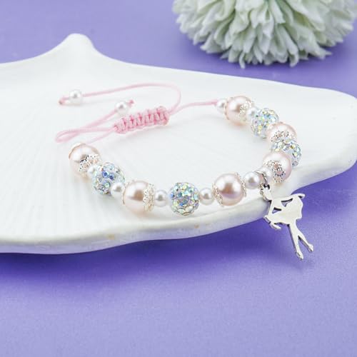 MollyQueen Dance Recital Gifts Dance Bracelet Dancer Gifts，Pink Ballet Dance Bracelet Jewelry，Dance Lovers Gift，Dance Inspirational Gifts Never Miss a Chance to Dance4