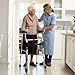Folding Walker, Heavy Duty Seniors Walker with Arm Support, Adjustable Height Platform Walker for Elderly, Handicap & Disabled Black