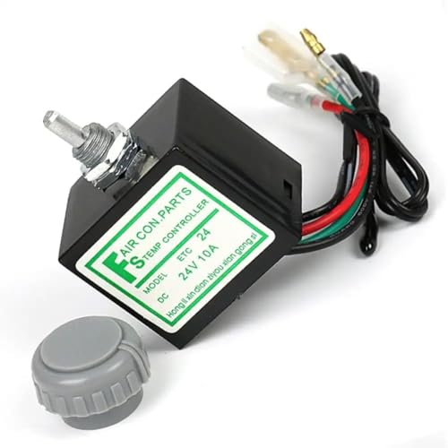 Car Air Conditioner Thermostat Switch 12V 24V Electronic Temperature Control Compatible with Various Auto Models for Reliable Operation (24V)
