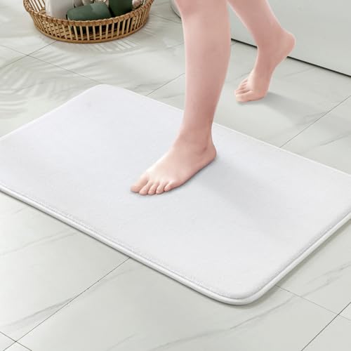 MIULEE Tapis de Bain Antidérapant en Mousse à Mémoire – Ultra Doux, Absorbant, Séchage Rapide, Lavable en Machine, Tapis de Salle de Bain pour Douche,...