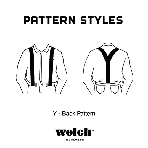 Image of Welch Work Suspenders, 2 Inch Webbing, Y-back Style, Made in USA