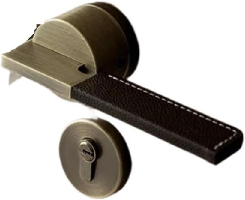 Door Handle Silent Door Lock Indoor Split Lock with Key(Antique Bronze-Magne)