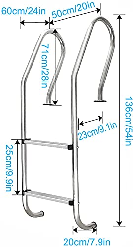 Barandal Escalera Acero Inoxidable para Piscina miniatura 2