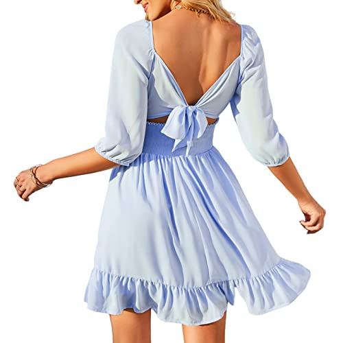 Robe trapèze fluide à col carré pour vos sorties élégantes et soirées chic