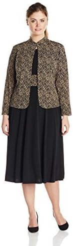 Jessica Howard Women's Plus-Size Printed Jacket Dress