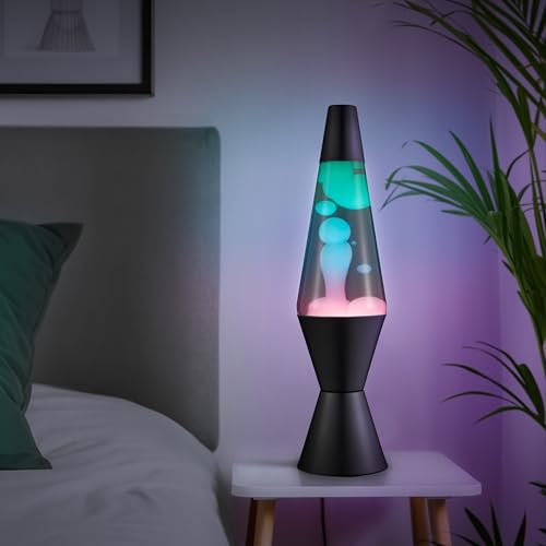 Image of The Original Lava Lamp - 14.5 inch Gunmetal Grey - Classic Liquid Motion Lamp - Tri-Colored Green /Blue /Purple - Item #2098 (Amazon Exclusive)