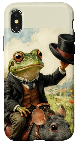 Dapper Frog ��n�}�E�X ���ς��ȃR�e�[�W�R�A �X�}�z�P�[�X iPhone X/XS �p