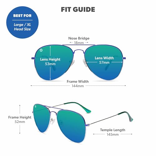 Image of Knockaround Polarized Aviator Sunglasses for Men & Women - UV Protection