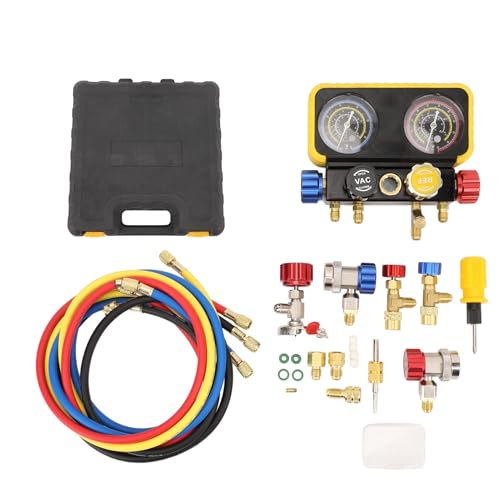 Juego profesional de manómetros AC para refrigerantes R410a, R22 y R134a, rendimiento estable para gestión de sistemas HVAC miniatura 6