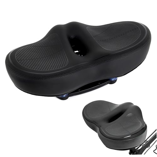 Selle vélo en cuir PU large et confortable avec son clip de fixation