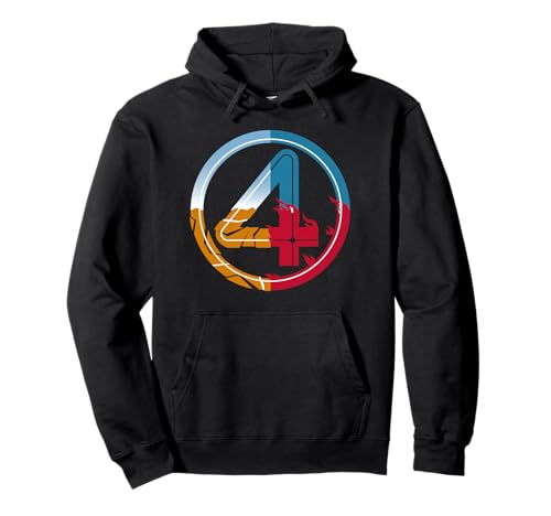 Image of Marvel The Fantastic Four: First Steps Super-Powered 4 Logo Pullover Hoodie