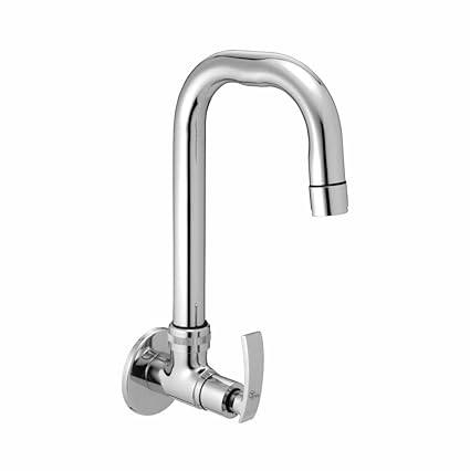 DMTOYA Stone Splash Free Brass Sink Cock 7 Inch Spout Wall Mounted Tap for Kitchen with 10 Year Warranty